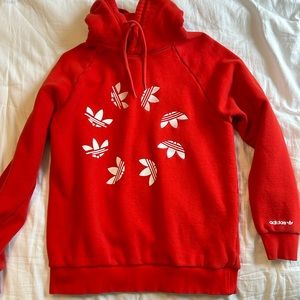 Small Red Adidas Hoodie